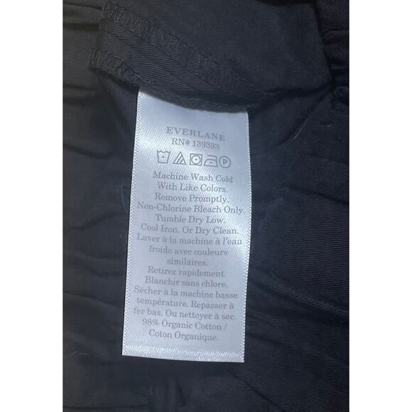 Everlane Size 2 Womens Pants Organic Cotton Black Pull On Stretch Elastic Waist - Picture 6 of 10